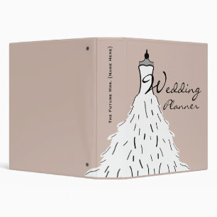 Classeur Wedding planner - robe de mariage plumeuse