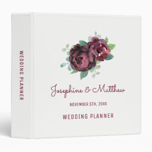 Classeur Wedding planner Rose de Bourgogne