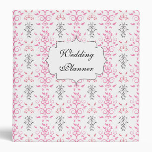 Classeur Wedding planner rose et blanc