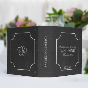Classeur Wedding planner Rustique Faux Chalkboard