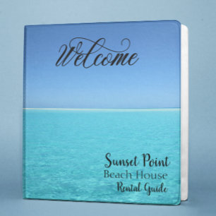 Classeur Welcome Beach House Rental Propriété Livre d'or