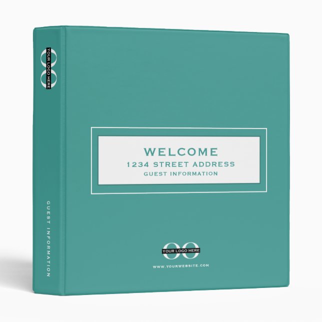 Classeur Welcome Beach Vacation - Logo d'information de l'i (Devant/Côté)