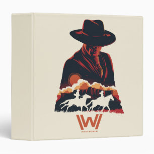 Classeur Westworld   Homme en Silhouette du désert noir