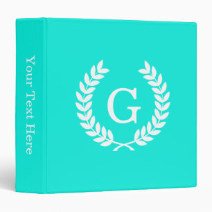 Classeur Wheat Laurel Wreath Première monogramie