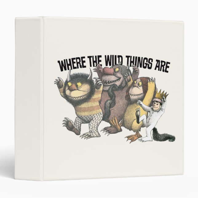 Classeur Where the Wild Things Are Characters & Logo (Devant/Côté)