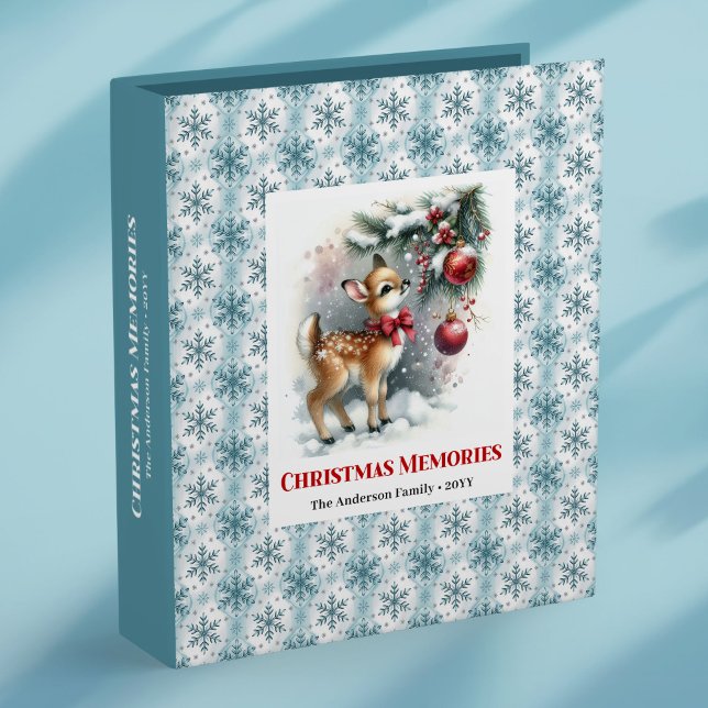 Classeur Whimsical baby fawn winter scene kids memory album (Whimsical baby fawn winter scene kids memory album

)