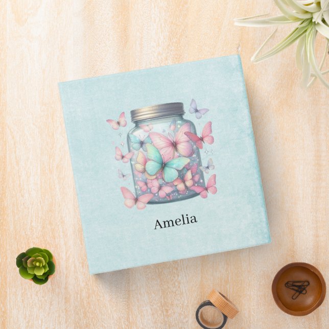 Classeur Whimsical Butterflies in a Jar (In Situ)