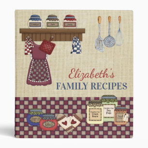 Classeur Whimsical Country Cuisine Famille Recette