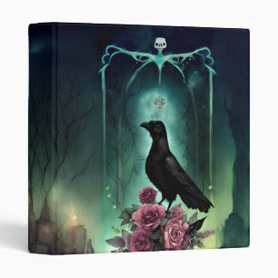 Classeur Whimsical Gothic Corbeau Illustration Goth Classeu