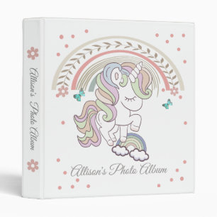 Classeur Whimsical Rose Girl Unicorn Baby Album photo