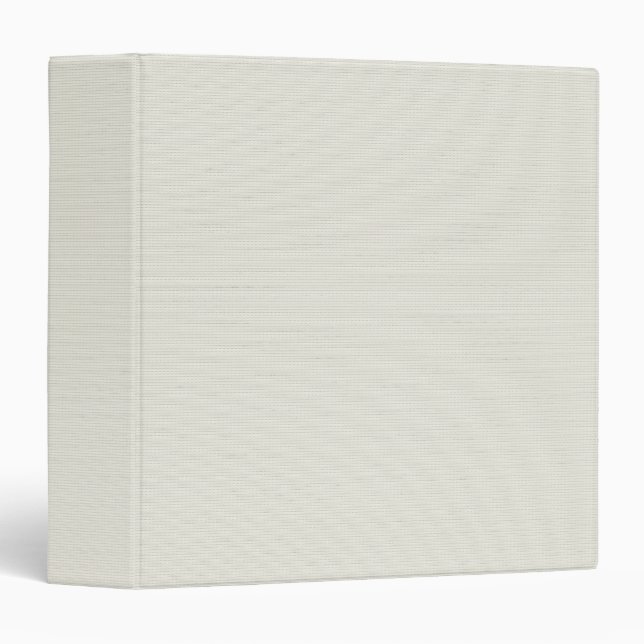 Classeur White Linen Fabric Texture Simple Blank (Devant/Côté)
