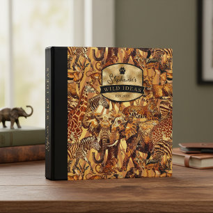 Classeur Wild Ideas Gold Label Collage Animalier ID1160