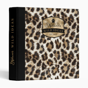 Classeur Wild Ideas Gold Label Léopard Blanc ID1160