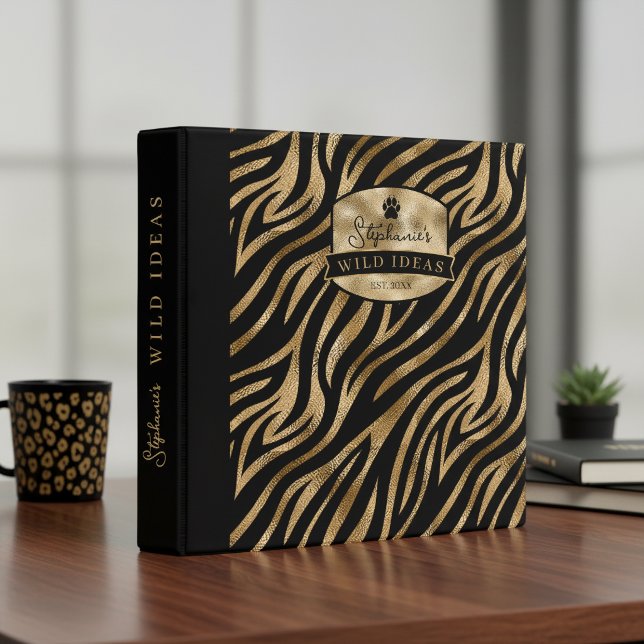 Classeur Wild Ideas Gold Label Zèbre BG ID1160 (Créateur téléchargé)
