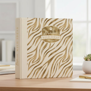 Classeur Wild Ideas Gold Label Zèbre Ivoire ID1160