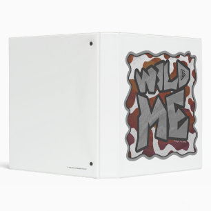 Classeur Wild me Vache Brown et blanche Impression