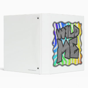 Classeur Wild Me Zebra Rainbow et White Print
