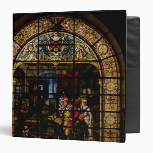 Classeur William Caxton montrant son premier livre imprimé
