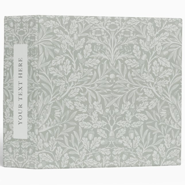 Classeur William Morris Acorn et Oak Green (Devant/Côté)
