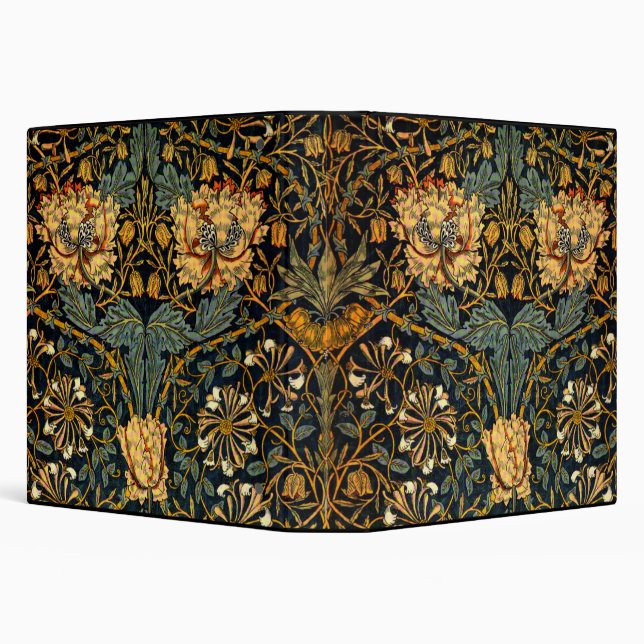 Classeur William Morris Antique Honeysuckle Motif Floral (Arrière-plan)
