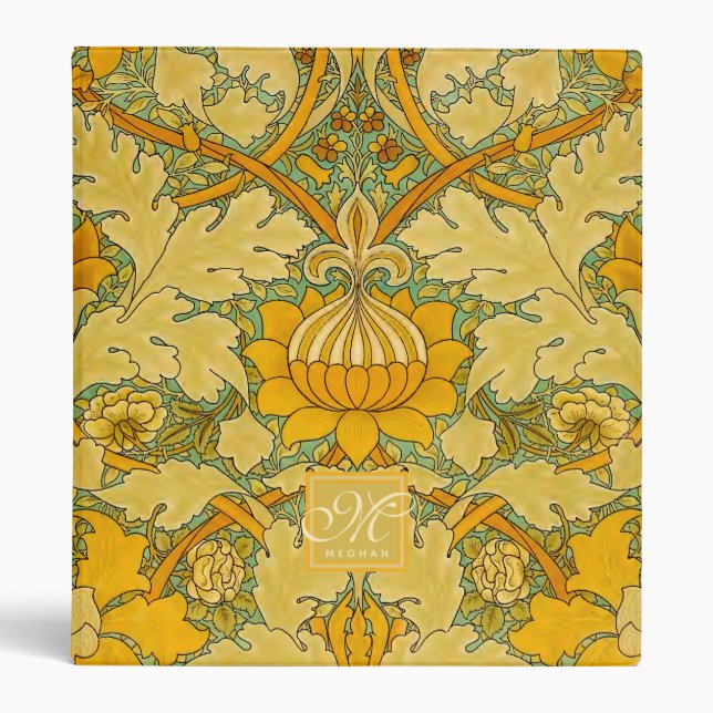 Classeur William Morris, Art Nouveau Gold St James Palace (Devant)