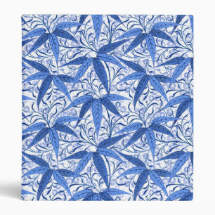Classeur William Morris Bamboo Imprimer, Cobalt Bleu & Blan