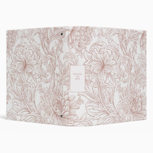 Classeur William Morris Chrysanthemum Motif 3 anneau Classe