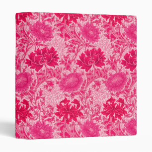 Classeur William Morris Chrysanthemums, Fuchsia Pink