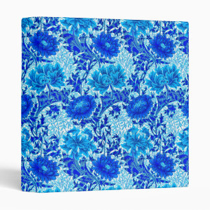 Classeur William Morris Chrysanthemums Nuances de Denim Blu