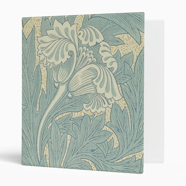 Classeur William Morris Classique Tulipe Bleu Floral (Devant/intérieur)