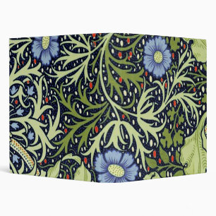 Classeur William Morris Fleur d'antiquité aux algues marine
