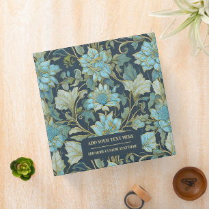 Classeur William Morris Fleur de Teal Esthétique Prépa