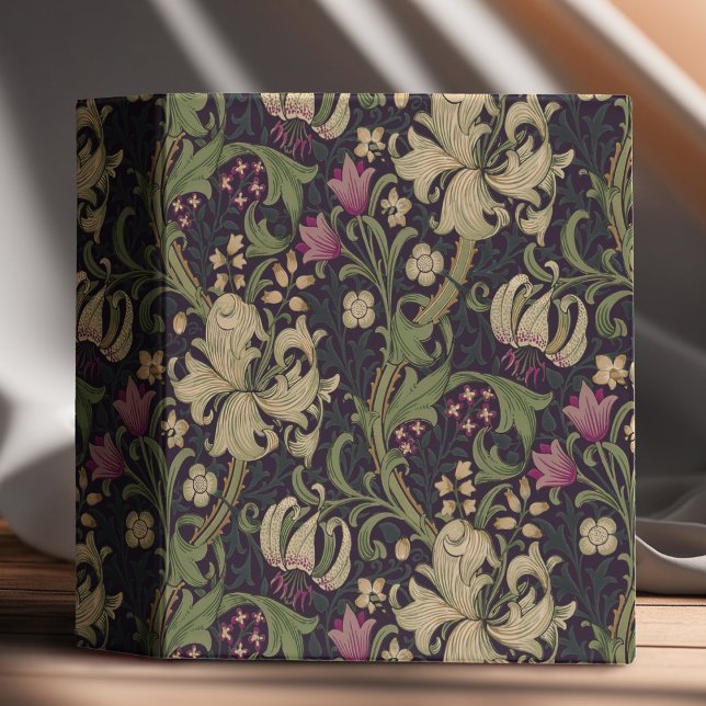 Classeur William Morris Golden Lily Motif Vintage (Créateur téléchargé)