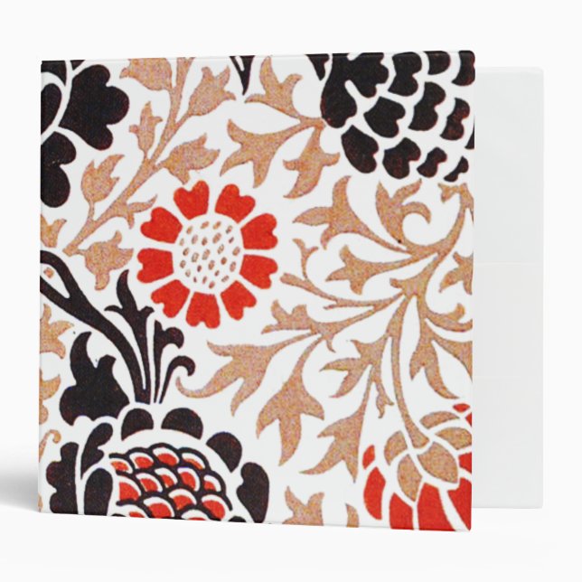 Classeur William Morris Grafton Botanic Art Design (Devant/intérieur)