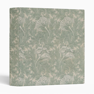 Classeur William Morris Green Tulip Textile Imprimer