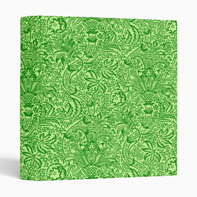 Classeur William Morris Indian, Lime et Kiwi Green (Devant/Côté)