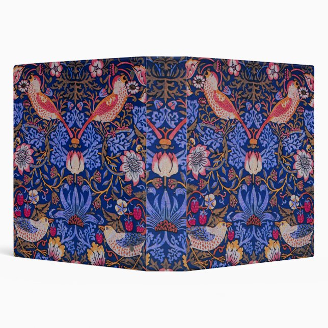 Classeur William Morris Strawberry Thief Motif floral (Arrière-plan)