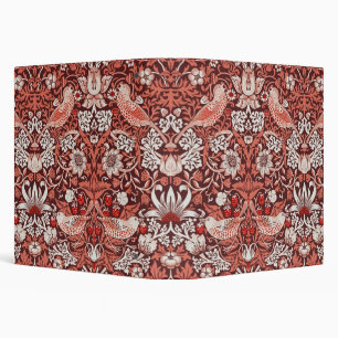 Classeur William Morris Strawberry Thief Oiseau en Terracot
