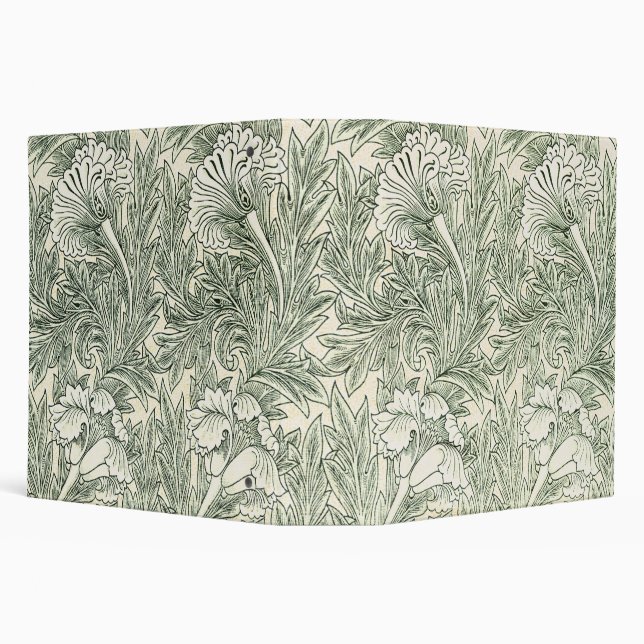 Classeur William Morris tulip fond textile vert (Arrière-plan)