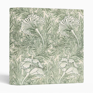 Classeur William Morris tulip fond textile vert