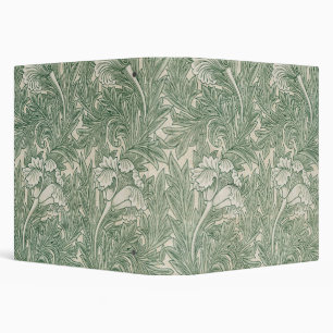Classeur william morris tulip papier peint textile vert