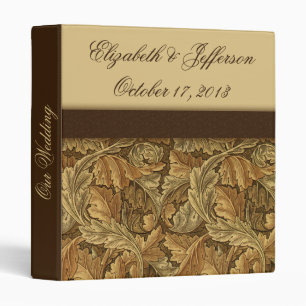 Classeur William Morris Wedding planner Feuille Brown Class
