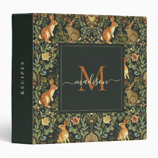 Classeur William Morris Woodland Floral Rabbits Christmas