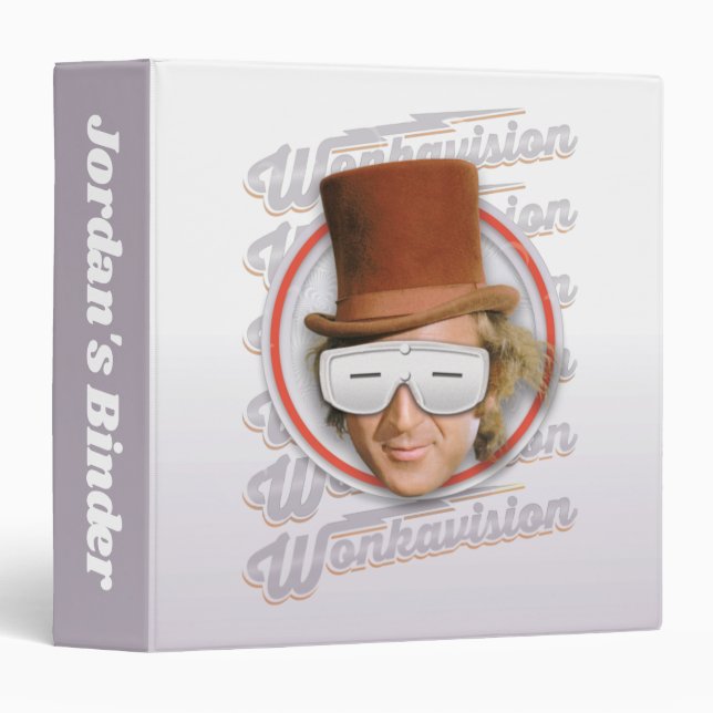 Classeur Willy Wonka dans les lunettes de Wonkavision (Devant/Côté)