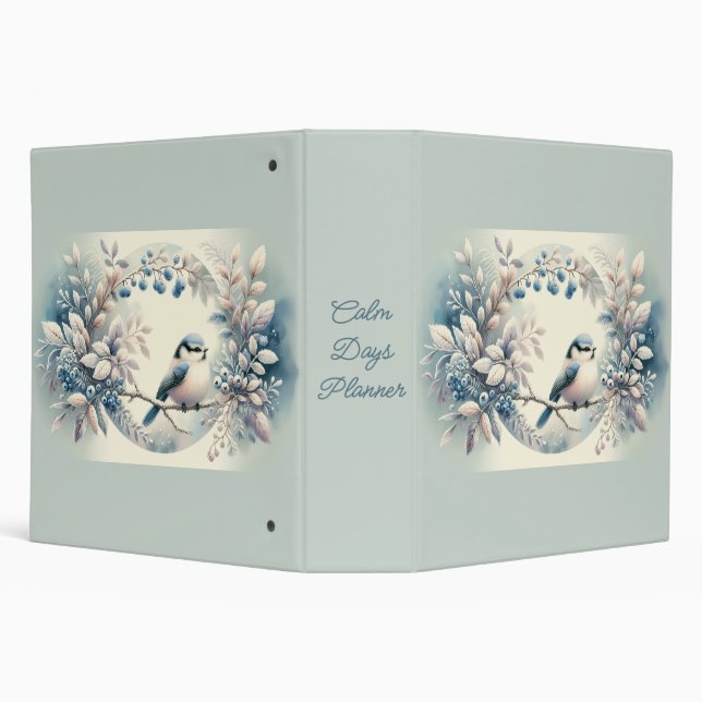 Classeur Winter Bluebird Berry Wreath (Arrière-plan)