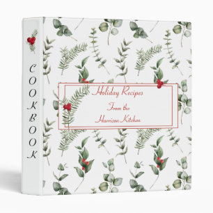 Classeur Winter Greenery Vacances Organisateur de recettes