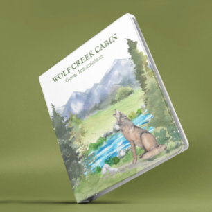 Classeur Wolf Forest Woodland Information du Cabine invité