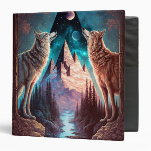 Classeur Wolves Mountain Visionary Imaginaire Art