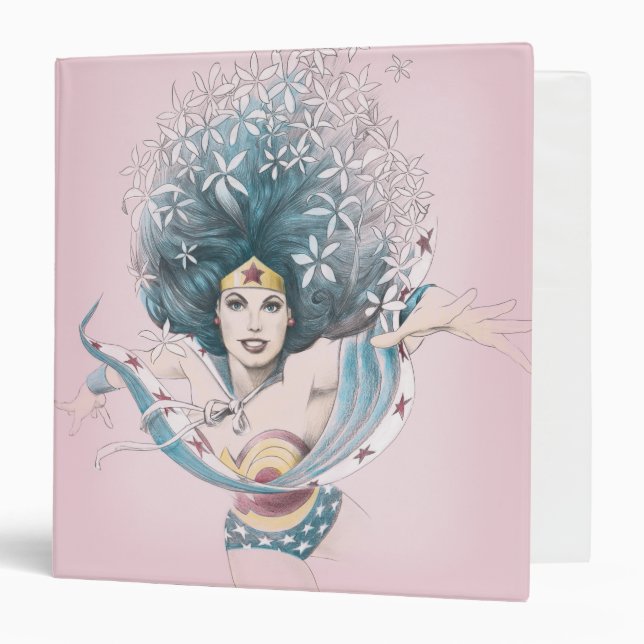 Classeur Wonder Woman and Flowers (Devant/Intérieur)