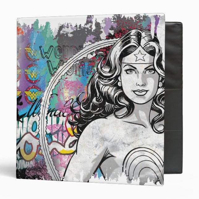 Classeur Wonder Woman Collage 6 (Devant/Intérieur)